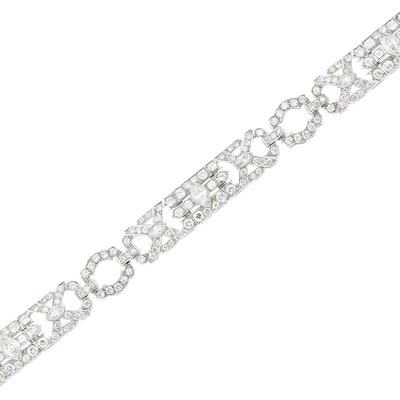Lot 250 - Platinum and Diamond Bracelet