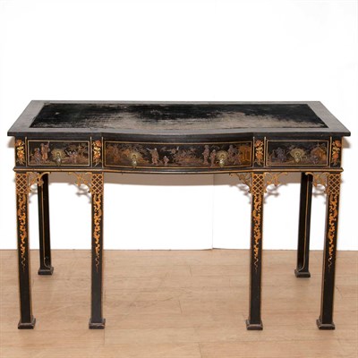 Lot 242 - Chinese Export Black Lacquered Desk Height 29...