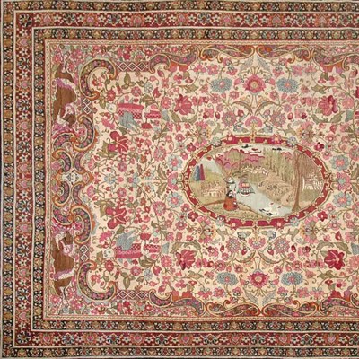 Lot 621 - Laver Kerman Pictorial Rug Southeast Persia,...