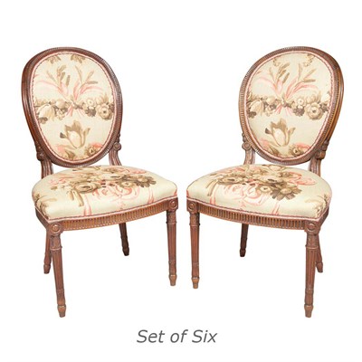 Lot 473 - Set of Six George III Mahogany Side Chairs...
