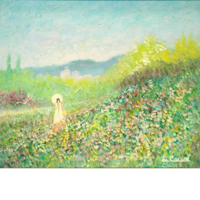 Lot 44 - Rino Li Causi Italian, b. 1943 Woman in a...
