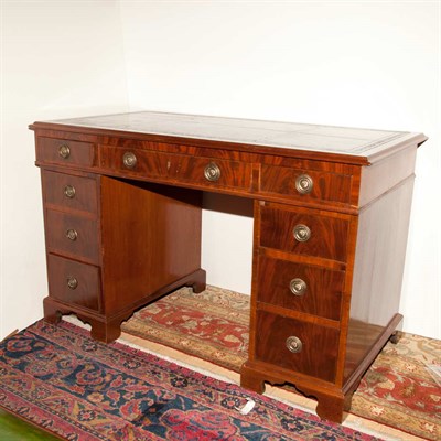 Lot 429 - George III Style Leather Inset Mahogany Double...