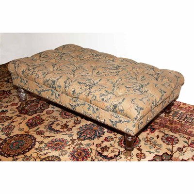 Lot 299 - Regency Style Tufted Ottoman Height 17 inches,...