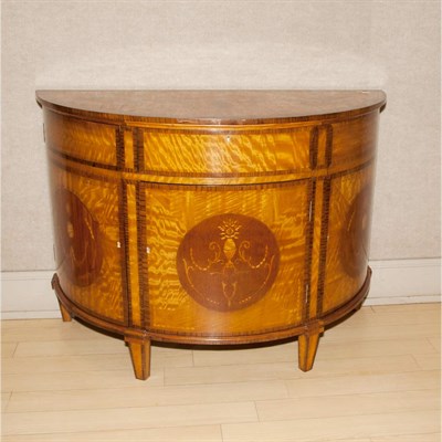 Lot 514 - George III Style Mahogany and Satinwood Side...