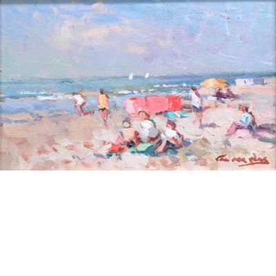 Lot 112 - Niek Van der Plas Dutch, b. 1954 Boats on the...