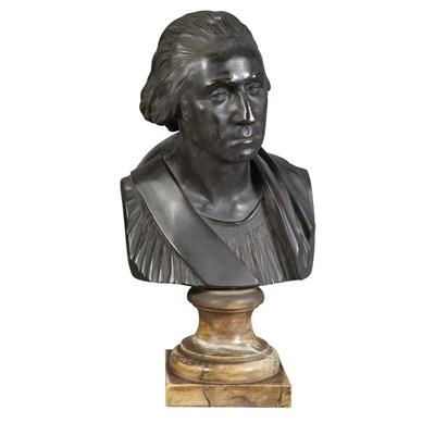 Lot 246 - Bronze Bust of George Washington After a model...