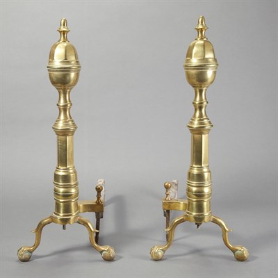 Lot 163 - Group of Brass Fireplace Equipment Comprising...