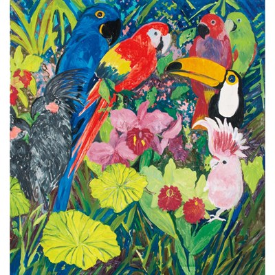 Lot 388 - Hunt Slonem American, b. 1951 Birds: Diptych...