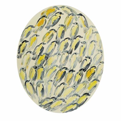 Lot 107 - Hunt Slonem American, b. 1951 Green Singers,...