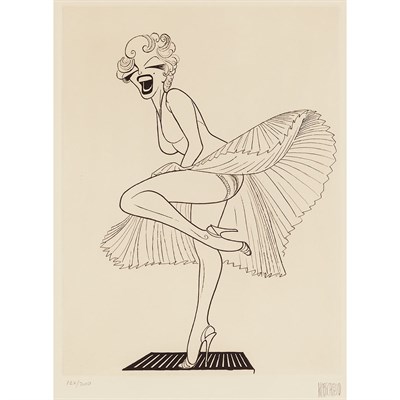Lot 82 - Al Hirschfeld MARILYN Etching printed in dark...