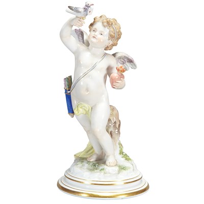 Lot 506 - Meissen Porcelain Figure of Cupid Depicted in...
