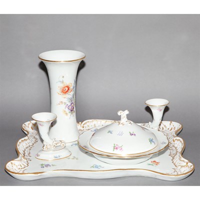 Lot 205 - Group of Meissen Porcelain Articles Comprising...