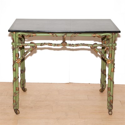 Lot 126 - Regency Style Faux Bamboo Painted Side Table...
