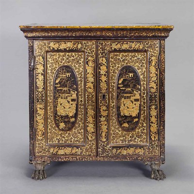 Lot 391 - Chinese Export Black Lacquered Miniature...