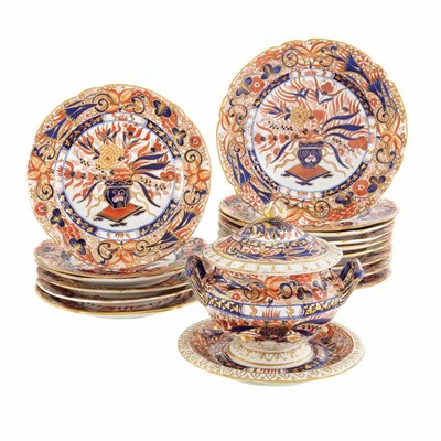 Lot 283 - English Porcelain Imari Decorated Dinner...