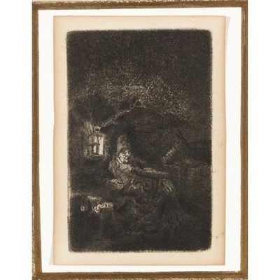 Lot 124 - Rembrandt van Rijn THE REST ON THE FLIGHT INTO...
