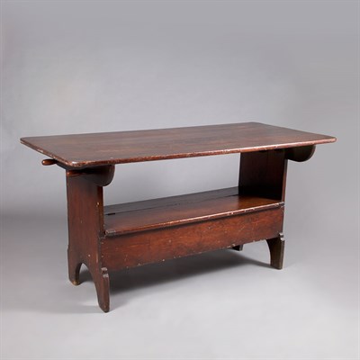 Lot 140 - Pine Bench Table 19th Century Height 29 inches,...