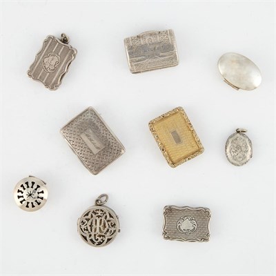 Lot 358 - Group of Six English Silver Vinaigrettes 19th...