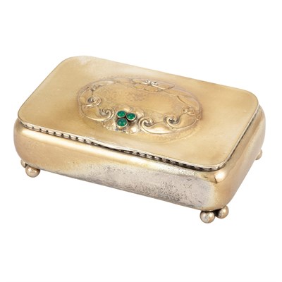 Lot 288 - Georg Jensen Silver Gilt Box Model no. 83,...
