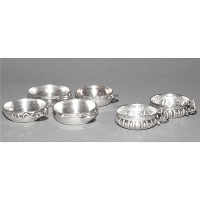 Lot 284 - Group of Four Continental Silver Wine Tasters...