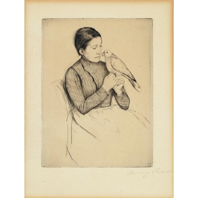 Lot 34 - Mary Cassatt (1844-1926) THE PARROT (BREESKIN...
