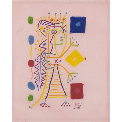 Lot 107 - After Pablo Picasso JACQUELINE Color...
