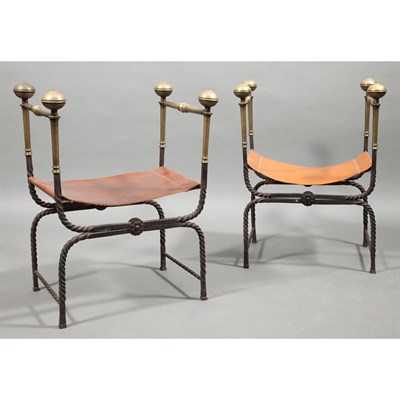 Lot 109 - Pair of Continental Baroque Style Brass and...