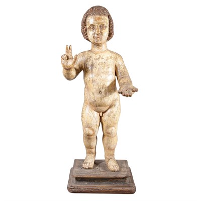 Lot 138 - Continental Baroque Polychrome Figure of an...