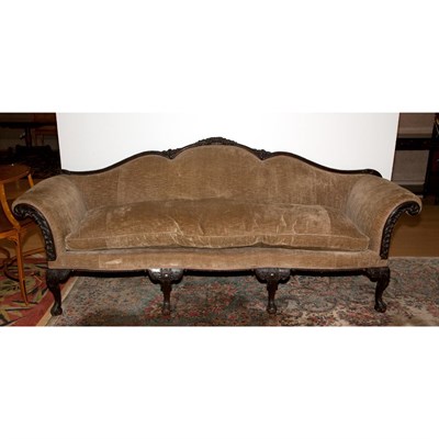 Lot 211 - Continental Rococo Style Stained Wood Settee...