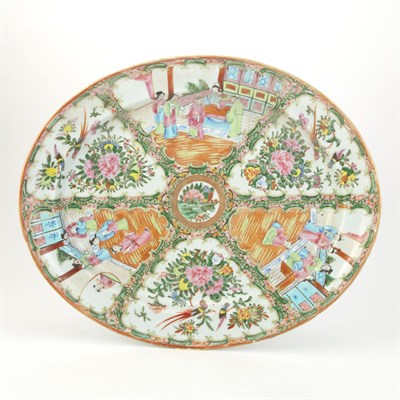 Lot 231 - Canton Rose Medallion Porcelain Platter 19th...
