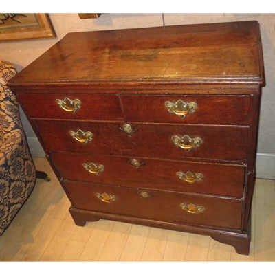 Lot 119 - George III Style Oak Chest of Drawers Height...