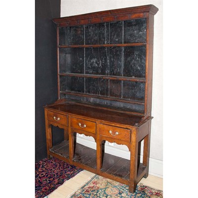 Lot 376 - Welsh Oak Dresser with Hutch Height 6 foot 1...