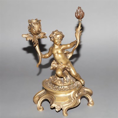 Lot 213 - Louis XV Style Gilt-Bronze Single-Light...