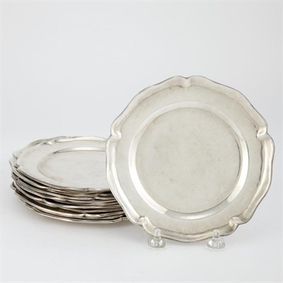 Lot 290 - Twelve Mexican Sterling Silver Bread and...