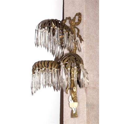 Lot 358 - Pair of Louis XVI Style Gilt-Metal Three-Light...