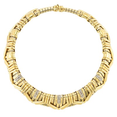 Lot 954 - Gold and Diamond Necklace