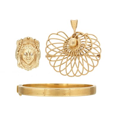 Lot 54 - Group of Gold Jewelry