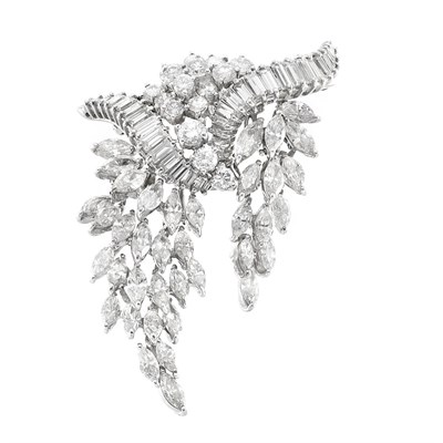 Lot 192 - Platinum and Diamond Brooch