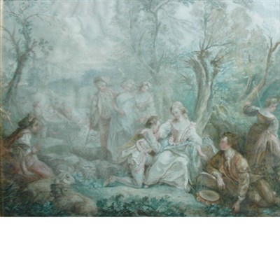 Lot 49 - Manner of Jean-Antoine Watteau Pilgrimage to...