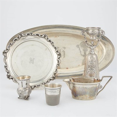 Lot 323 - Group of Continental and Sterling Silver Table...