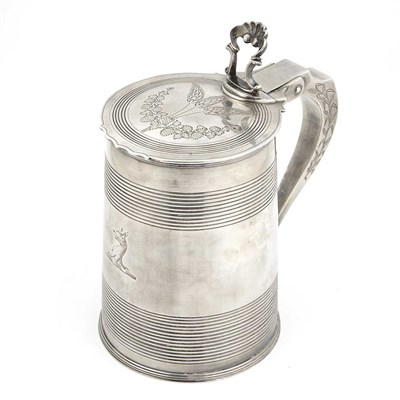 Lot 204 - George III Silver Tankard Marked SH, London,...