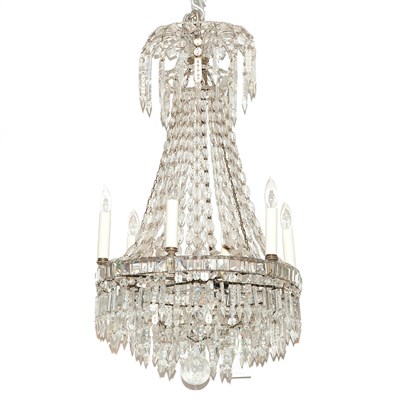 Lot 588 - Louis XVI Style Glass Beaded Six-Light...