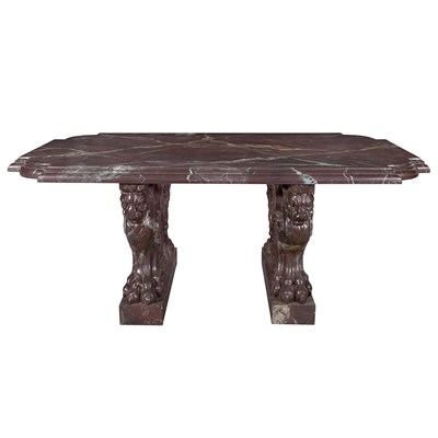 Lot 136 - Renaissance Style Faux Marble Painted Wood and...