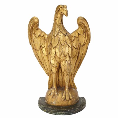 Lot 544 - Gilt-Wood Figure of an Eagle Height 32 3/4...
