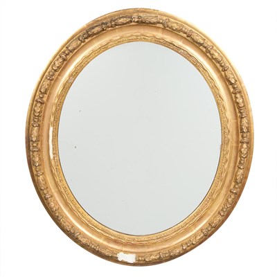 Lot 220 - Louis XVI Style Giltwood Mirror The molded...