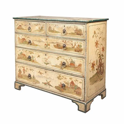 Lot 531 - Chinoiserie Decorated Painted Chest of Drawers...