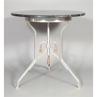Lot 234 - Marble Top Painted Metal Table Height 29...