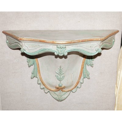 Lot 213 - Rococo Style Painted Wood Bracket Height 21...
