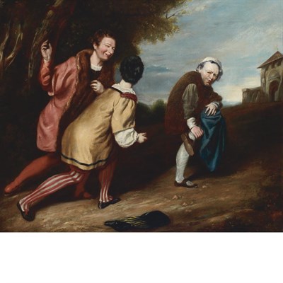 Lot 52 - Circle of Giuseppe Bonito Italian Comedians on...