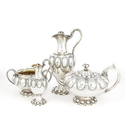 Lot 197 - Victorian Silver Four-Piece Tea and Coffee...